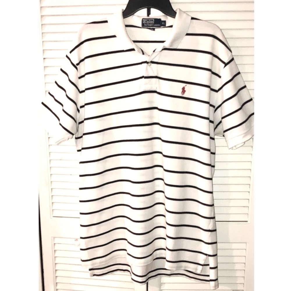 Polo Ralph Lauren Polo White with Black Stripes XL